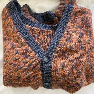 Vintage Italian Wool Oversized Cardigan Sweater